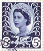 Regional Wilding Definitive - Wales 5d Stamp (1968) Blue