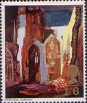 British Paintings 1s6d Stamp (1968) 'Ruins of St Mary Le Port' (Piper)