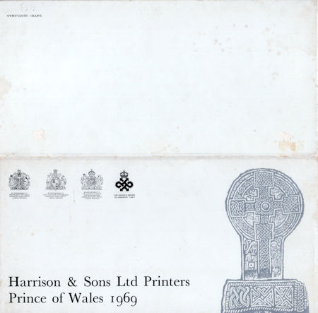 Reverse for Investure of H.R.H. The Prince of Wales