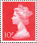High Value Definitive 10p Stamp (1970) Cerise
