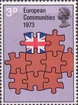 European Communities 3p Stamp (1973) Europe