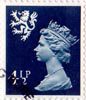 Regional Definitive - Scotland 4.5p Stamp (1974) Grey-Blue