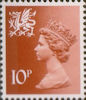 Regional Definitive - Wales 10p Stamp (1976) Orange-Brown