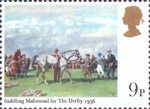 Horseracing 9p Stamp (1979) 'Saddling Mahmoud for the Derby, 1936' (Sir Alfred Munnings)