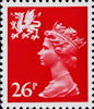 Regional Decimal Definitive - Wales 26p Stamp (1982) Rosine