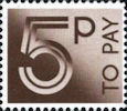 To Pay Labels 5p Stamp (1982) To Pay 5p