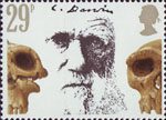 Charles Darwin 29p Stamp (1982) Darwin and Prehistoric Skulls
