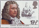 Maritime Heritage 19.5p Stamp (1982) Admiral Blake and Triumph