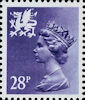 Regional Definitive - Wales 28p Stamp (1983) Deep Violet Blue