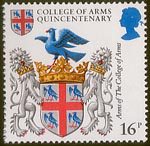 Heraldry 16p Stamp (1984) Arms of College of Arms