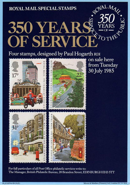 350 Years of Royal Mail Public Postal Service (1985)