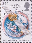 Sir Isaac Newton 34p Stamp (1987) The System of the World