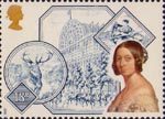 Victorian Britain 18p Stamp (1987) Crystal Palace, 'Monarch of the Glen' (Landseer) and Grace Darling