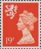 Regional Definitive - Scotland 19p Stamp (1988) Bright Orange Red