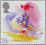 Sport 18p Stamp (1988) Gymnastics (Centenary of British Amateur Gymnastics Association)