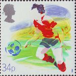 Sport 34p Stamp (1988) Football (Centenary of Football League)