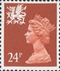 Regional Definitive - Wales 24p Stamp (1989) Italian Red