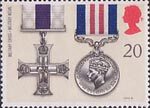 Gallantry 20p Stamp (1990) Military Cross and Military Medal