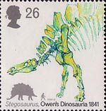 Dinosaurs 26p Stamp (1991) Stegosaurus