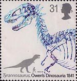 Dinosaurs 31p Stamp (1991) Tyrannosaurus