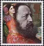 Tennyson  33p Stamp (1992) Tennyson in 1864 and I am Sick of the Shadows (John Waterhouse)