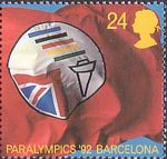 Europa. International Events 24p Stamp (1992) British Paralympic Association Symbol (Paralympics 1992, Barcelona)