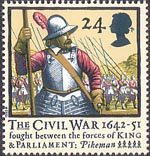 The Civil War 1642-51 24p Stamp (1992) Pikeman