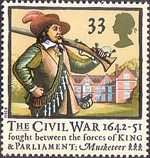 The Civil War 1642-51 33p Stamp (1992) Musketeer