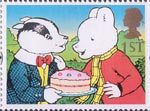 Greetings - Giving 1st Stamp (1993) Bill Badger and Rupert Bear