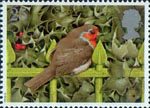 25p, European Robin on Railings and Holly from Christmas 1995 (1995)