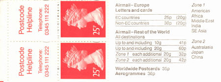 Booklet pane for Sea Charts (1995)