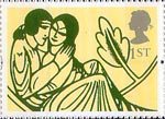 Greetings - Art 1st Stamp (1995) Decoration from 'All the Love Poems of Shakespeare' (Eric Gill)