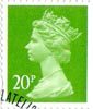 Definitive 20p Stamp (1996) Bright Green