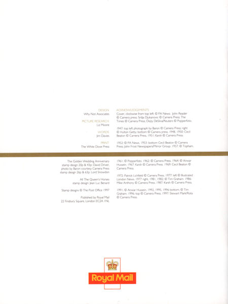 Reverse for Golden Wedding Commemorative Book