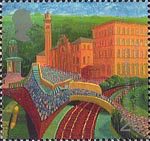 Workers Tale 26p Stamp (1999) Salts Mill, Salthire (worsted cloth industry)
