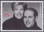 Royal Wedding 26p Stamp (1999) Prince Edward and Miss Sophie Rhys-Jones (from photos by John Swannell)