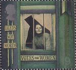 19p, Suffragette behind Prison Window ('Equal Rights for Women') from Citizens Tale (1999)