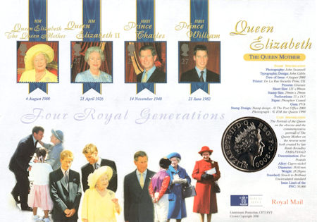 Image for Queen Elizabeth the Queen Mothers 100th Birthday : Four Royal Generations