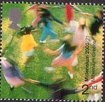 Millennium Projects (6th Series). 'People and Places' 2nd Stamp (2000) Children playing (Millennium Greens Project)
