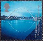 Millennium Projects (6th Series). 'People and Places' 1st Stamp (2000) Millennium Bridge, Gateshead