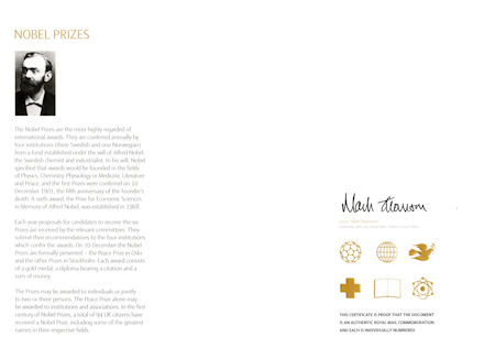 Image for Nobel Prizes Commemorative Document