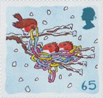 65p, Robins in Paper Chain Nest from Christmas 2001 (2001)