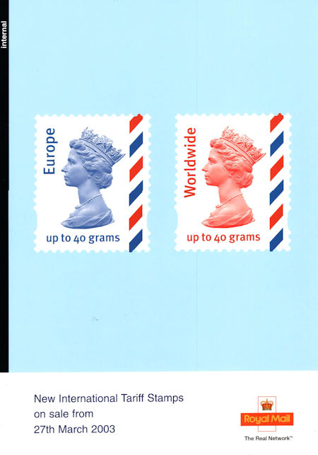 Definitive - Overseas Booklet Stamps (2003)