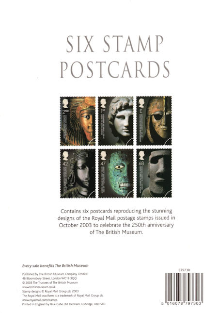 Reverse for British Museum - Six Stamp Postcards