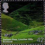Scotland. A British Journey  42p Stamp (2003) Dalveen Pass, Lowther Hills