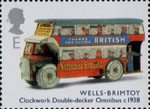 Transports of Delight E Stamp (2003) Wells-brimtoy Clockwork Doubledecker Omnibus, c. 1938