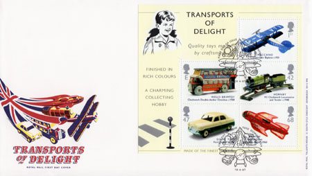 Transports of Delight - (2003) Classic Transport Toys Miniature Sheet First Day Cover