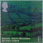 A British Journey - Northern Ireland E Stamp (2004) Slemish, Antrim Mountains