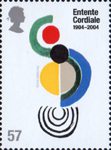 Entente Cordiale 57p Stamp (2004) 'Coccinelle' (Sonia Delaunay)