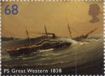 Ocean Liners 68p Stamp (2004) 'PS Great Western, 1838'  (Joseph Walter)